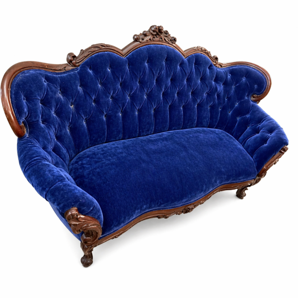 Antique Loveseat (Velet Blue)