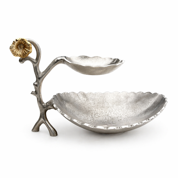 2 Tier Serving Dish (Silver)